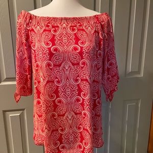 Sz L Renee C Vause Off the Shoulder Top